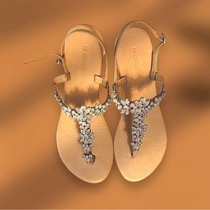 Wedding Sandals. Beige